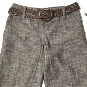 NEW AGB Size 6 Brown Belted Dressy Capri Pants NWT